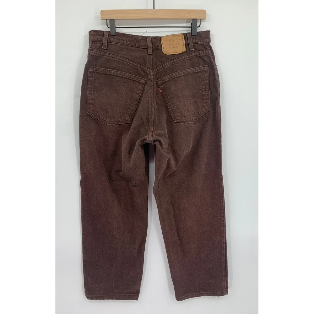 Vintage Levis 550 Jeans Mens 32x28 Brown Relaxed Fit 90s Made USA